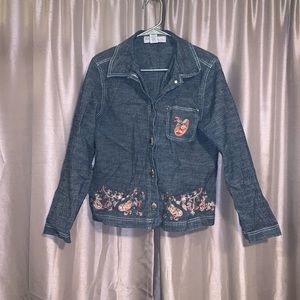 Sag Harbor Sport bordered button down shirt (c).